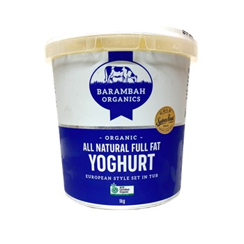 Barambah Natural Yoghurt 1kg (Full Fat DARK BLUE label)