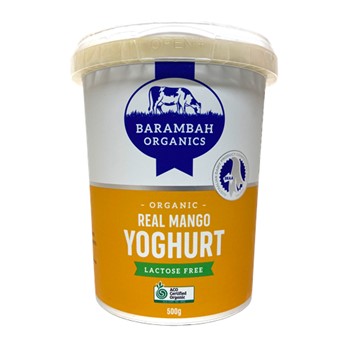 Barambah Lactose Free Yoghurt Mango 500g