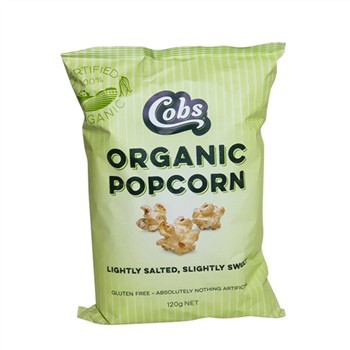Cobs Organic Popcorn Lightly Salted Slightly Sweet 120g
