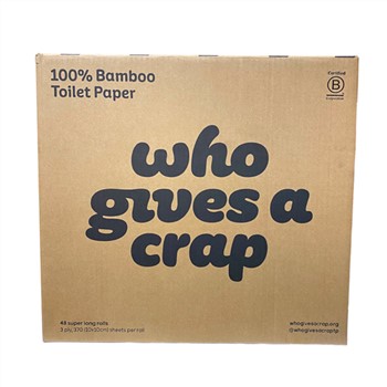 Who Gives a Crap Bamboo Toilet Paper BOX of 48 Rolls