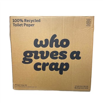 Whoe Gives a Crap Recycled Toilet Paper BOX of 48 Rolls