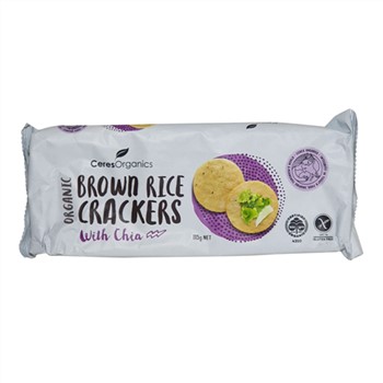Ceres Brown Rice Crackers with Chia 115g