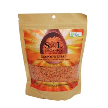 Sol Organics Masoor Dhal 400g