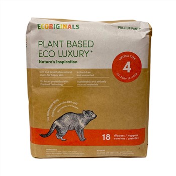 Ecoriginals Pull-Up Pant Nappies/Diapers Size 4 Toddler 18 pce (10-15kg)