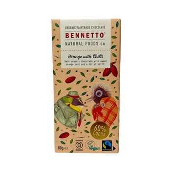 Bennetto Dark Chocolate Orange with Chilli 80g