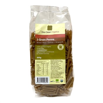 Olive Green 3 Grain Penne Pasta 300g