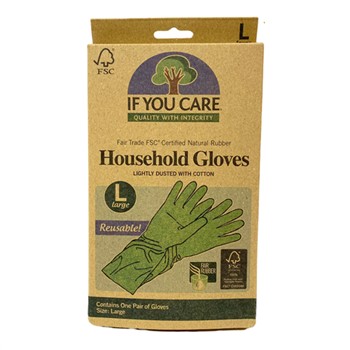 If You Care Large Fair Trade Rubber Gloves 1 Pair