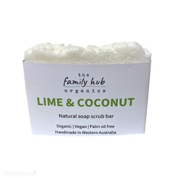 The Family Hub Organics Soap Lime & Coconut Scrub 110g