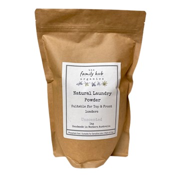 The Family Hub Organics 1kg Unscented Laundry Powder