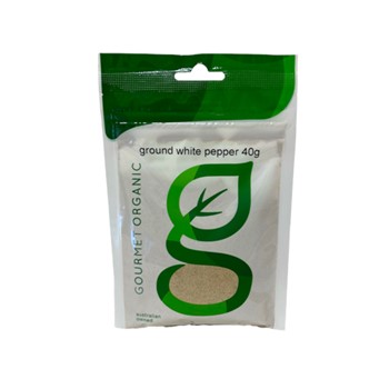 Gourmet Organic White Pepper Ground 40g