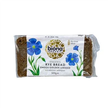 Biona Rye Bread Omega 3 Golden Linseed 500g