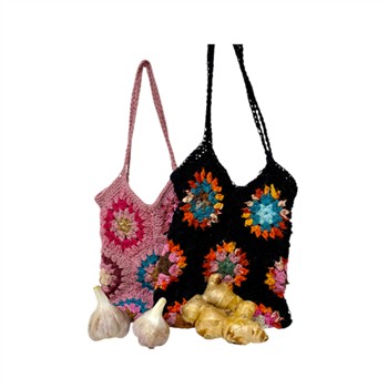 Crochet Bag for Garlic/Ginger Storage