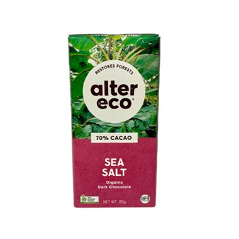 Alter Eco Dark Sea Salt 70% Chocolate 80g