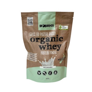 Proganics Grass Fed Whey Powder 450g