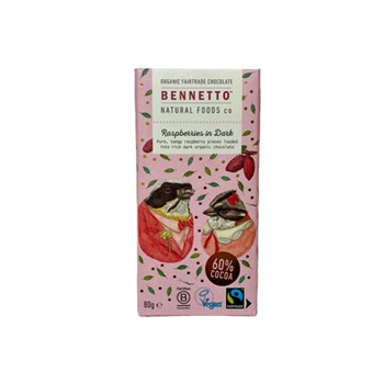 Bennetto Dark Chocolate Raspberry 80g