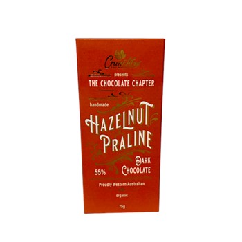 Crunchbox 55% Vegan Dark Chocolate Hazelnut Praline 75g