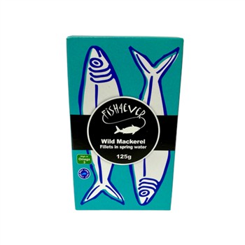 Fish 4 Ever Mackerel in Spring Water 125g