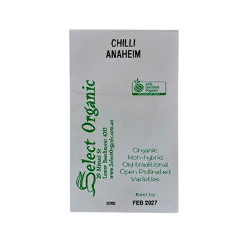 Chilli Anaheim Select Organic Seeds