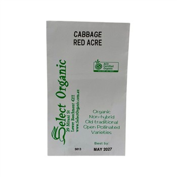 Cabbage Red Acre Select Organic Seeds