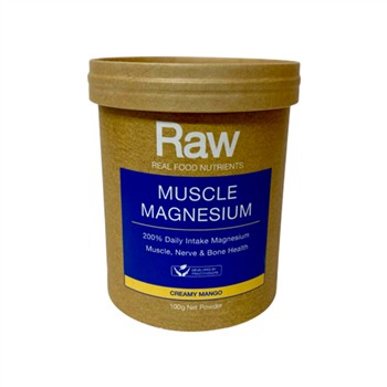 Amazonia Raw Muscle Magnesium Powder Creamy Mango 100g