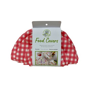 Food Covers 4 My Earth Red Gingham Set of 4 Sizes