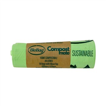 BioBag Home Compostable Bin Liner Bags 20L 18 bags