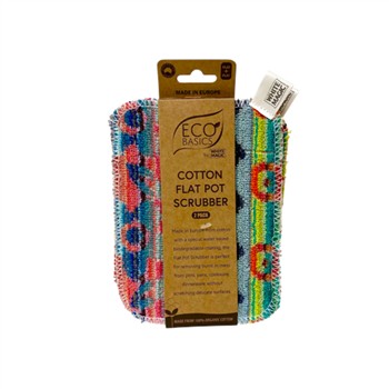 Eco Basics Cotton Flat Pot Scrubber 2 Pack